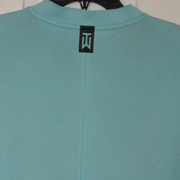 Nike Tiger Woods Mens The Golf Club at Moffett Field S/S Aqua Henley NWOT - XL - Picture 5 of 5
